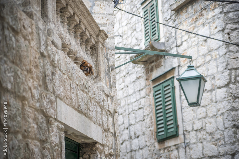 Old street in beautiful town Star Grad, Hvar island, Croatia Old street in beautiful town Star Grad, Hvar island, Croatia