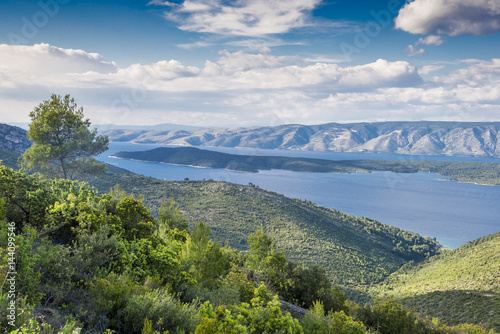 Fototapeta Naklejka Na Ścianę i Meble -  Awesome landscape from Hvar island, Croatia