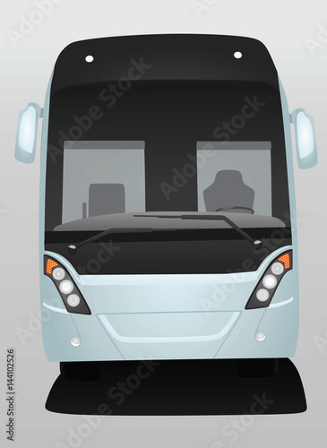 Bus front side vector