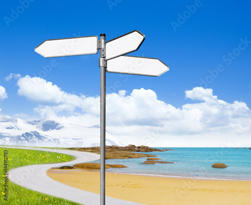 Wegweiser in den Urlaub