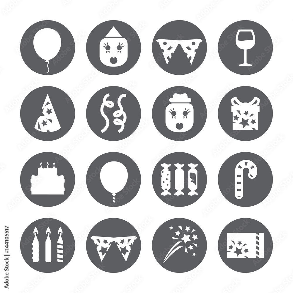Party icon. Celebration sign collection.Vector illustration.