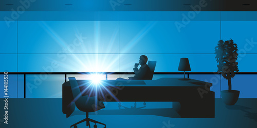 Bureau - patron - PDG - direction - chef d'entreprise - homme d'affaires