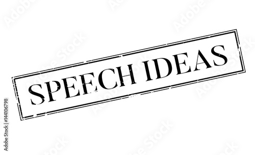 Speech Ideas rubber stamp. Grunge design with dust scratches. Effects can be easily removed for a clean, crisp look. Color is easily changed.