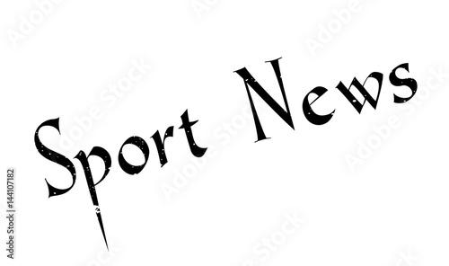 Sport News rubber stamp. Grunge design with dust scratches. Effects can be easily removed for a clean, crisp look. Color is easily changed.