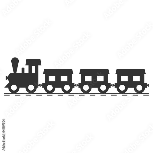 Vector silhouette of a toy train © sa6kaa