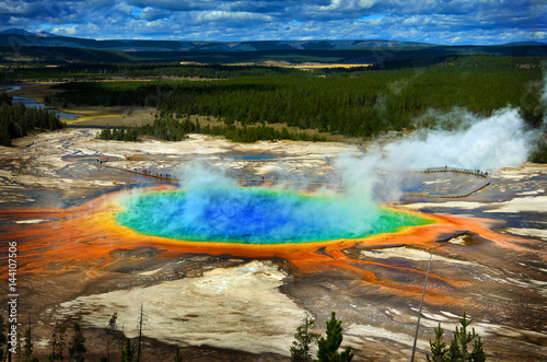 Canvas Print Grand Prismatic Pool at Yellowstone National Park