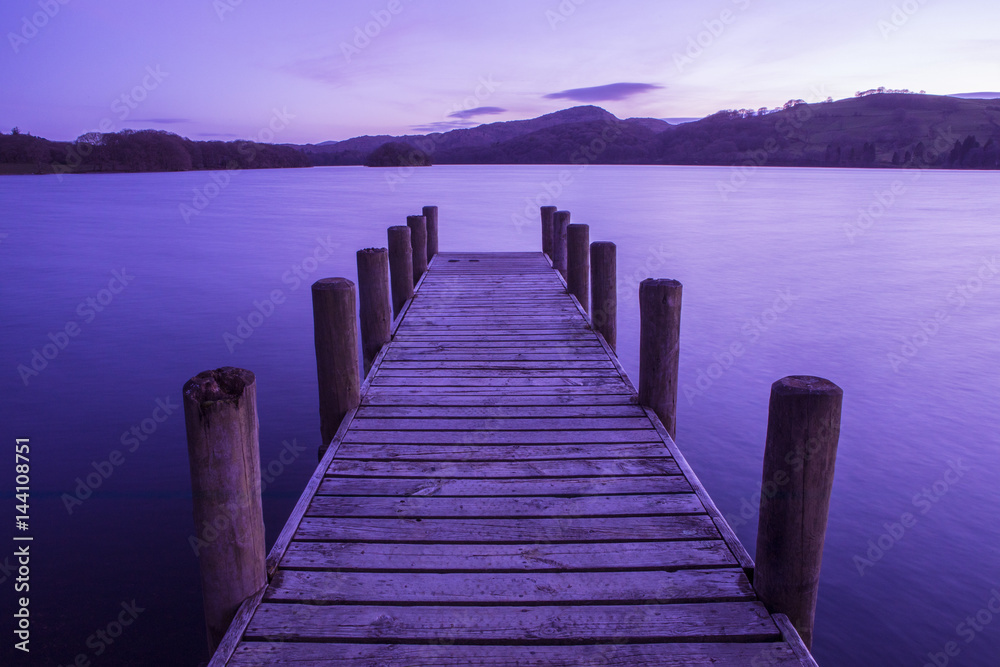Fototapeta premium Jetty on Coniston Water in the Lake District