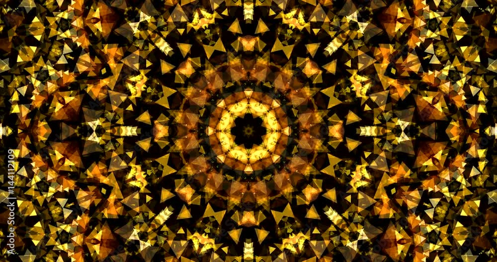 Hintergrund Kaleidoskop gelb gold