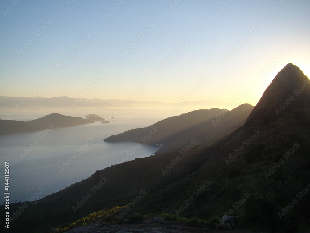Sunrise on the only tropical fjord of the Brazilian coast