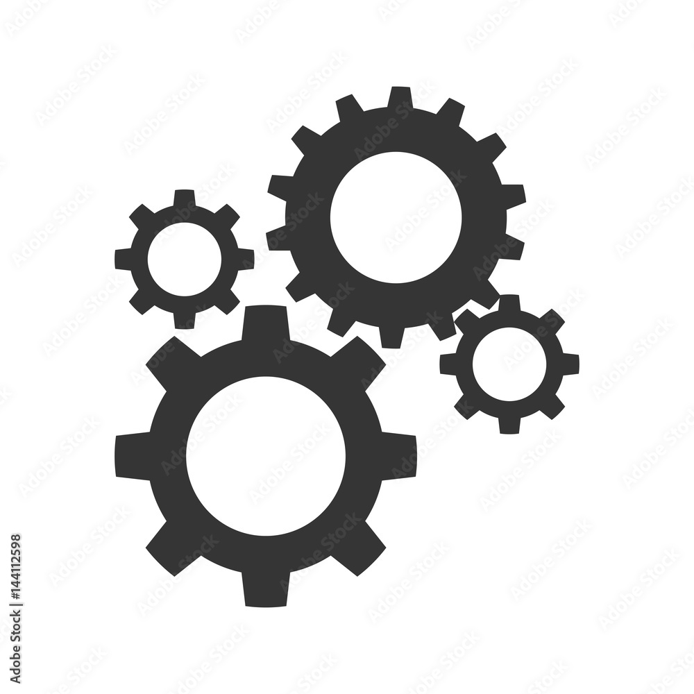 Gears machinery pieces icon vector illustration graphic design Gears machinery pieces icon vector illustration graphic design