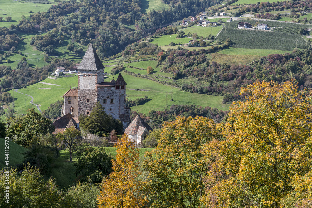 Ponte Gardena / Waidbruck, South Tyrol, Italy. Autumn at Castel Forte Ponte Gardena / Waidbruck, South Tyrol, Italy. Autumn at Castel Forte