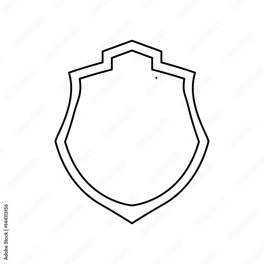 Shield emblem symbol icon vector illustration graphic design