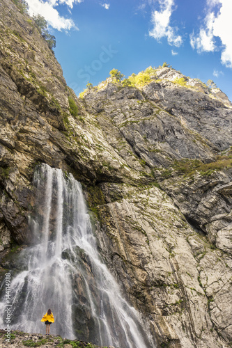 Beautiful view on mountain waterfall © idea_studio
