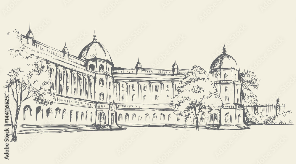 Palace. Vector drawing