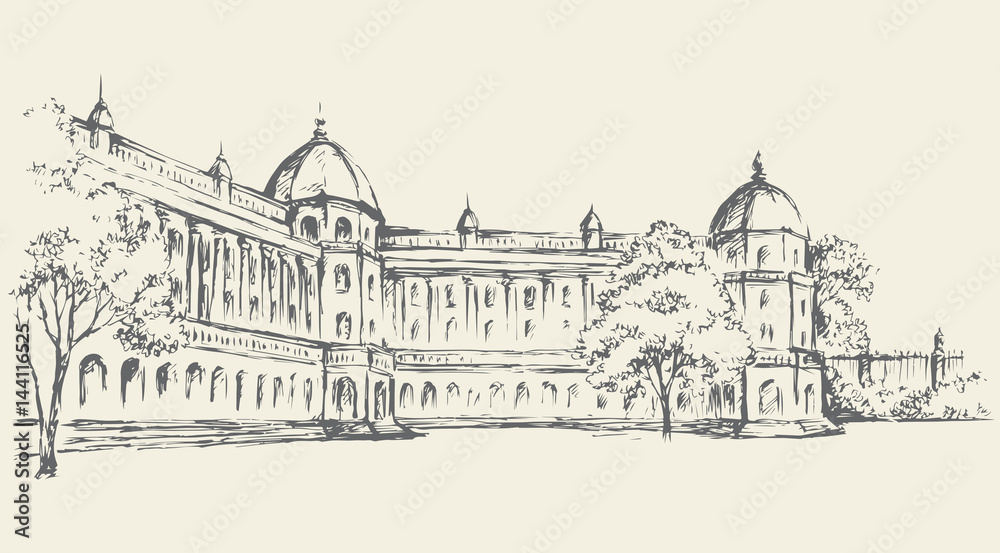 Palace. Vector drawing Palace. Vector drawing