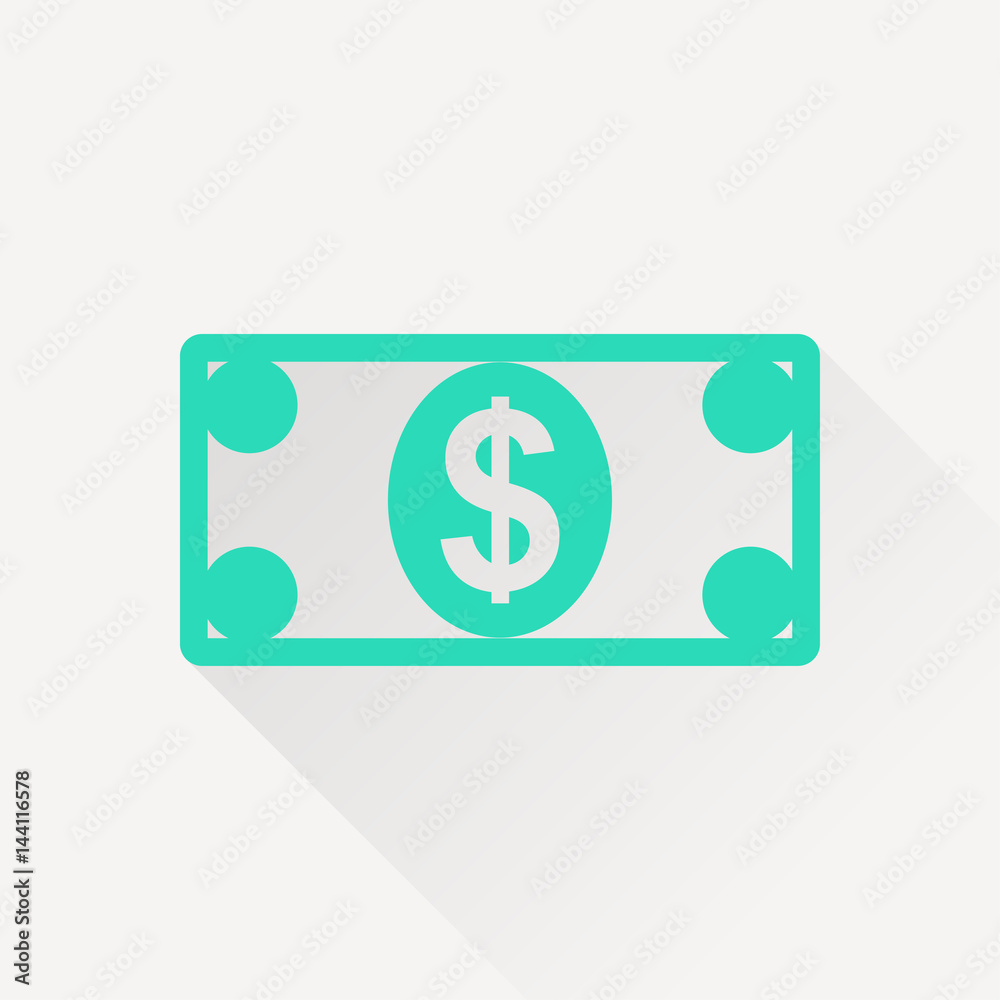 Cash paper money vector flat icon Cash paper money vector flat icon