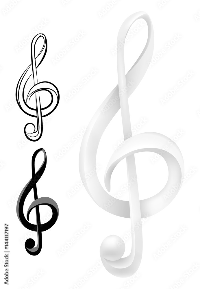 Fototapeta premium G-clef