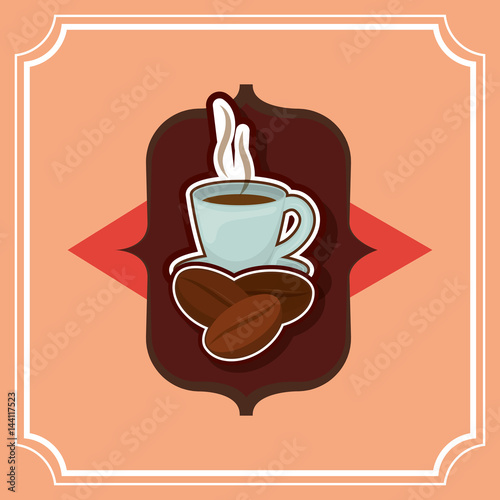 Delicious and hot coffee drink icon vector illustration graphic design