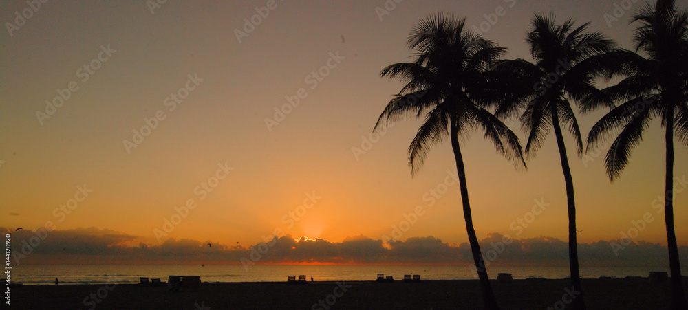Hollywood Beach Sunrise / Sunrise at Hollywood Beach, Florida