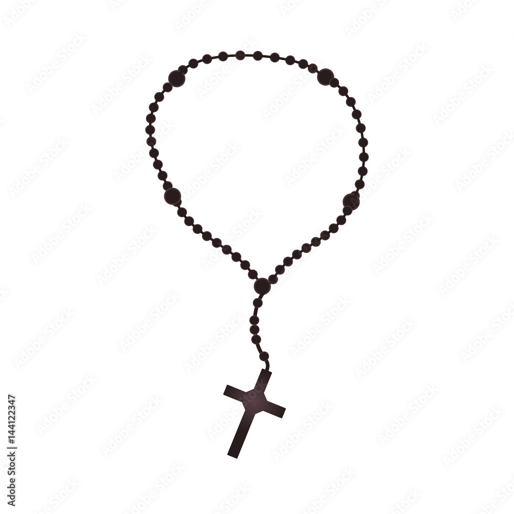 Rosary catholic faith icon vector illustration graphic design Stock ...