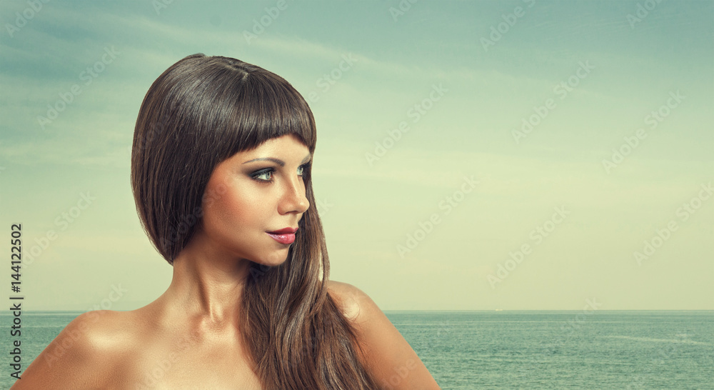 Beautiful young woman portrait Beautiful young woman portrait