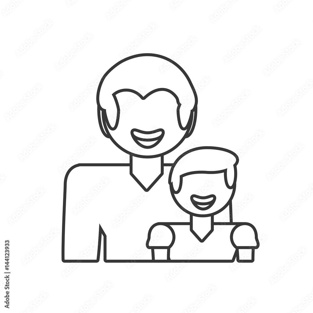 father and son relation family outline vector illustration eps 10 father and son relation family outline vector illustration eps 10