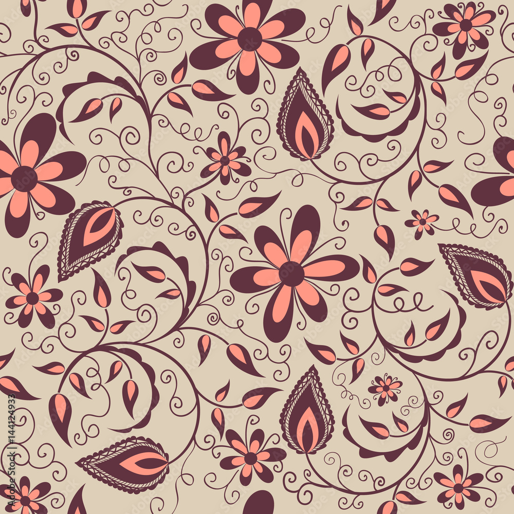 Vector flower seamless pattern element. Elegant texture for backgrounds. Classical luxury old fashioned floral ornament, seamless texture for wallpapers, textile, wrapping. Vector flower seamless pattern element. Elegant texture for backgrounds. Classical luxury old fashioned floral ornament, seamless texture for wallpapers, textile, wrapping.