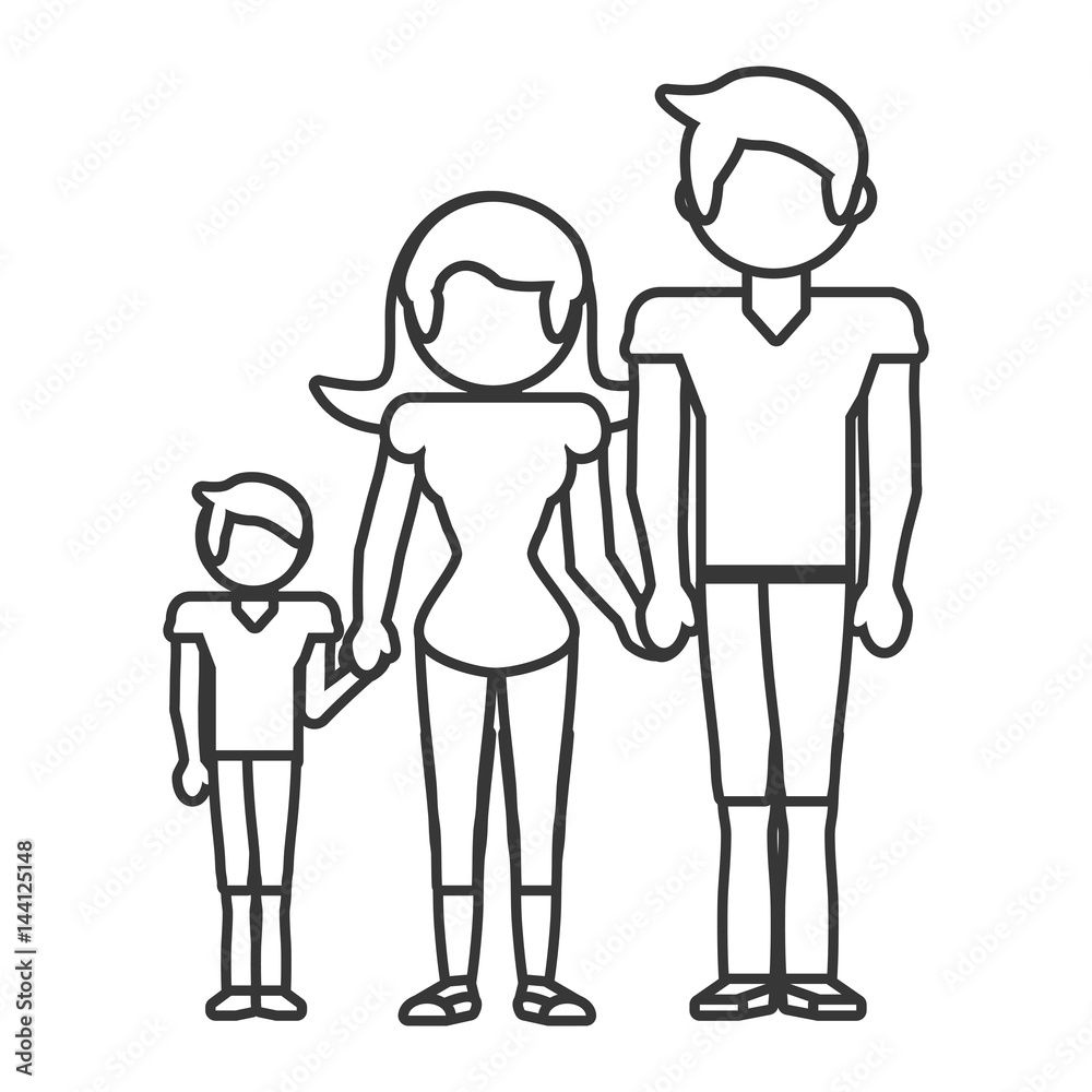 family together lovely outline vector illustration eps 10 family together lovely outline vector illustration eps 10