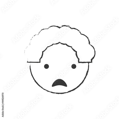 sketch father man sad image vector illustration eps 10