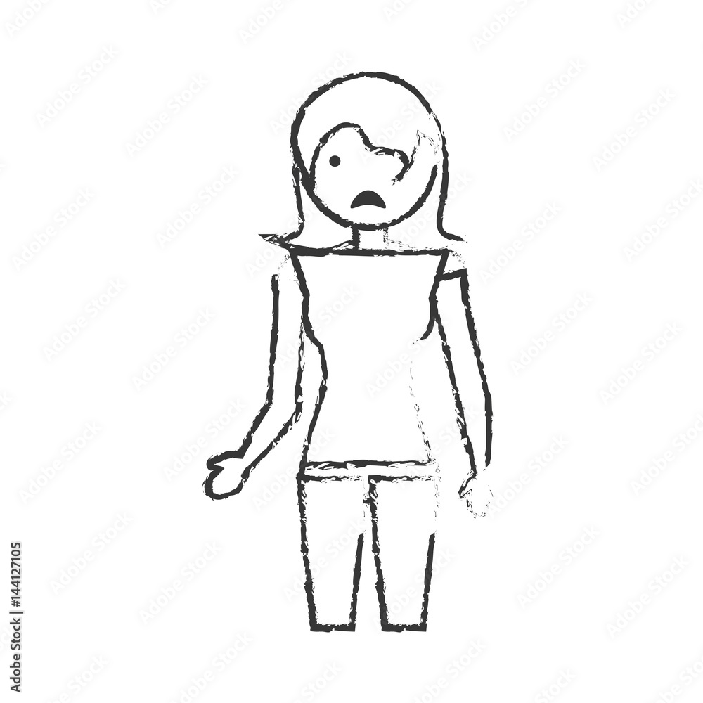skecth mother sad face vector illustration eps 10 skecth mother sad face vector illustration eps 10