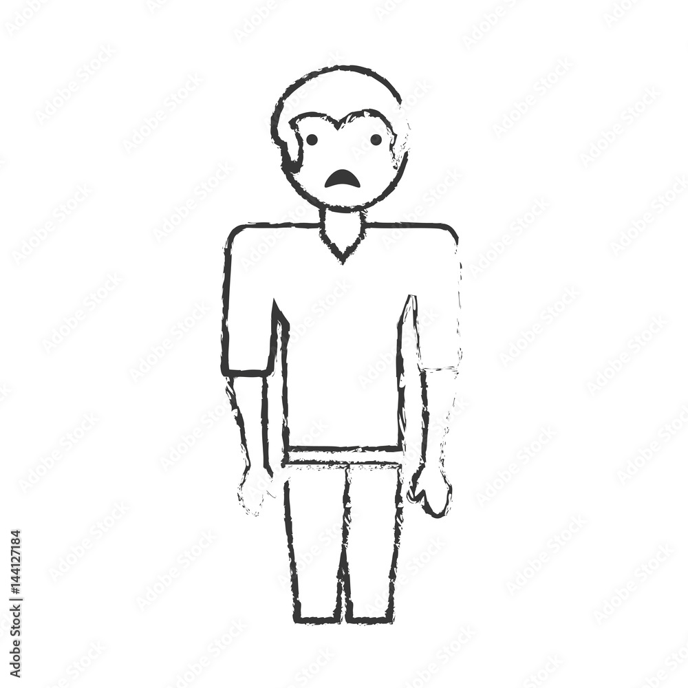 sketch man male sad face vector illustration eps 10 sketch man male sad face vector illustration eps 10