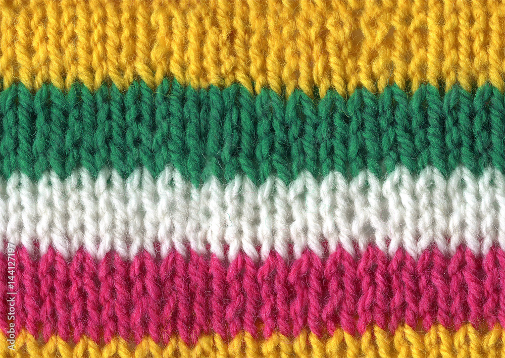 Knitting Hand made wool illustration Seamless pattern