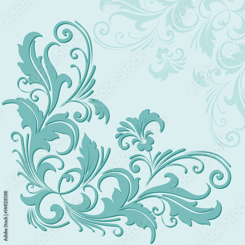 Hand drawn decorative vector floral elements for design. Page decoration element.