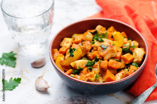 Sweet potato chicken skillet photo