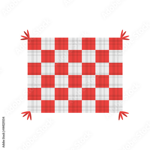 tablecloth blanket picnic image vector illustration eps 10