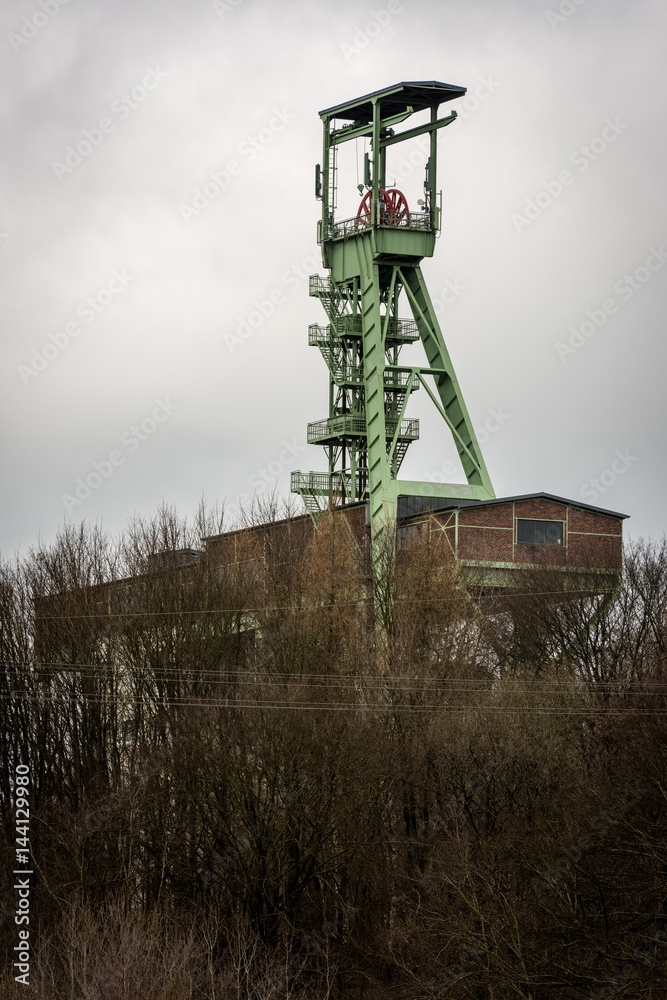 The headframe of Mine Georg in Willroth, Germany