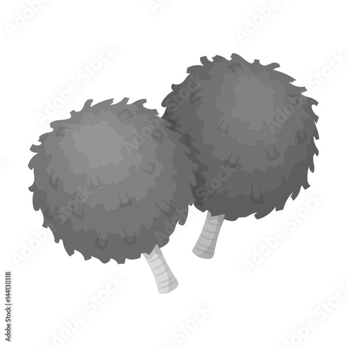 Attribute for the support group.Fans single icon in monochrome style vector symbol stock illustration.