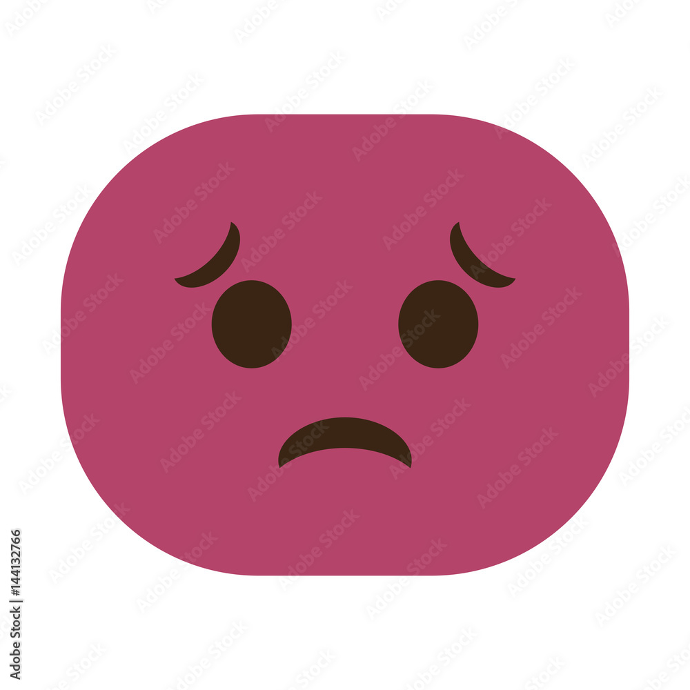 sad cartoon face icon over white background. colorful design. vector illustration sad cartoon face icon over white background. colorful design. vector illustration