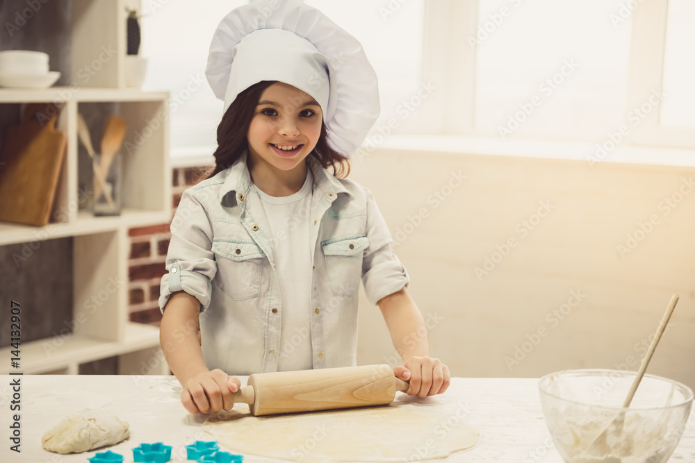 Little girl baking Little girl baking