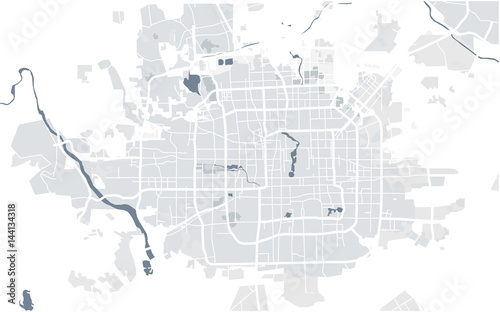 vector map of the city of Peking, China