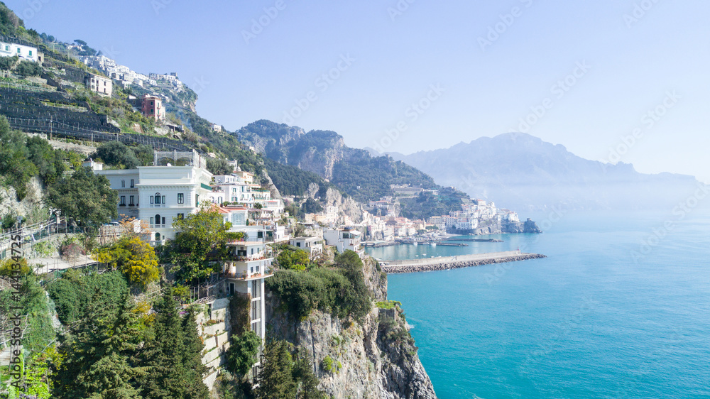Beautiful Amalfi coast village in Italy.