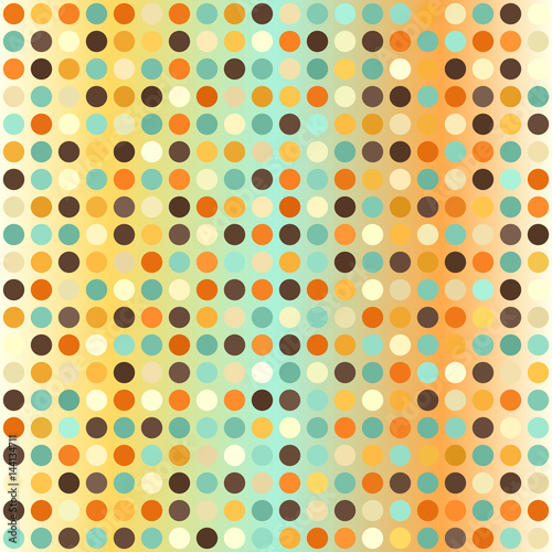 Polka dot pattern. Seamless vector retro dot background