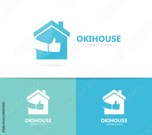 Vector of real estate and like logo combination. House and best symbol or icon. Unique home and rent logotype design template.