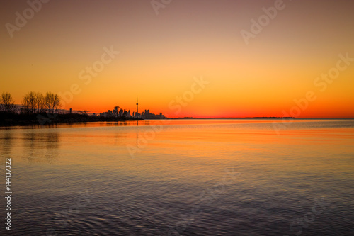 Sunrise at Humber Bay Park, Toronto, Ontario, Canada © Aqnus