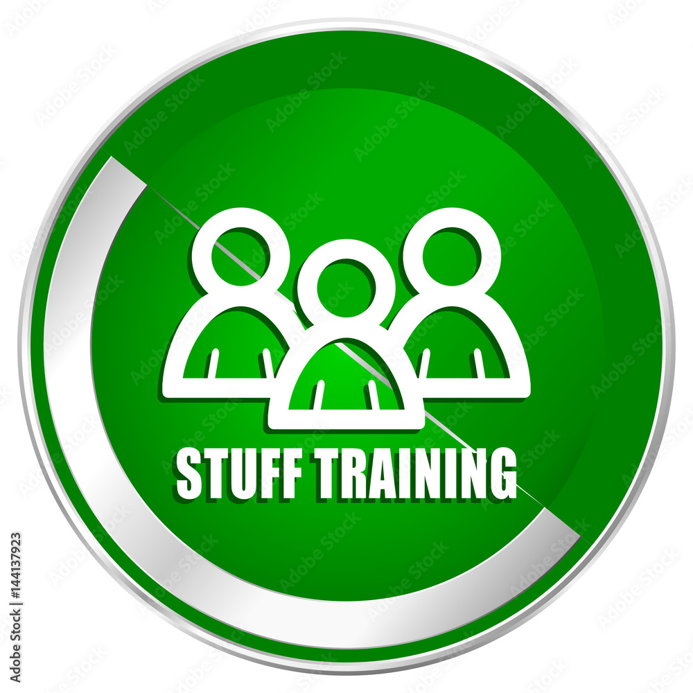 Stuff training silver metallic border green web icon for mobile apps and internet. Stuff training silver metallic border green web icon for mobile apps and internet.