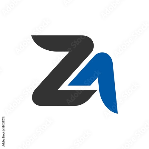 letter Z and A logo vector. photo