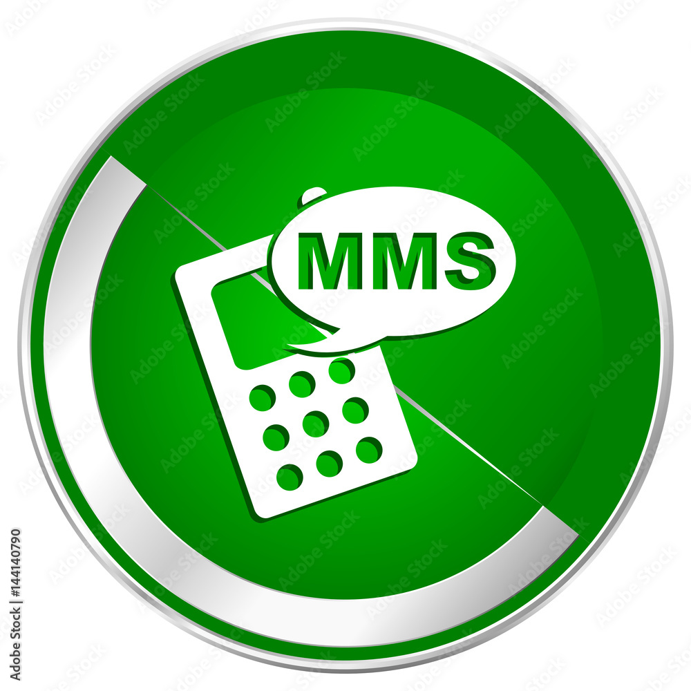 Mms silver metallic border green web icon for mobile apps and internet. Mms silver metallic border green web icon for mobile apps and internet.
