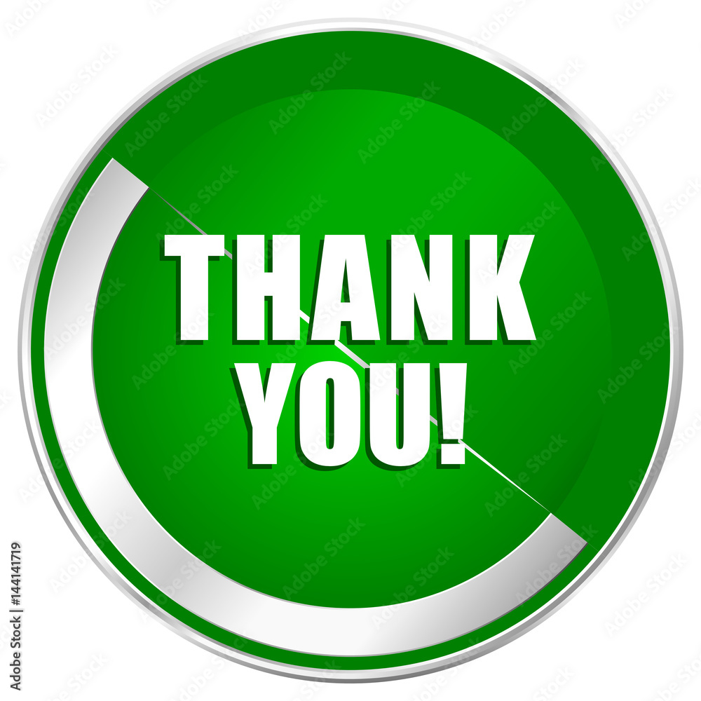 Thank you silver metallic border green web icon for mobile apps and internet. Thank you silver metallic border green web icon for mobile apps and internet.