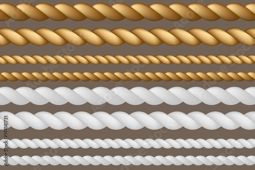 A set of ropes of different sizes. Vector illustration