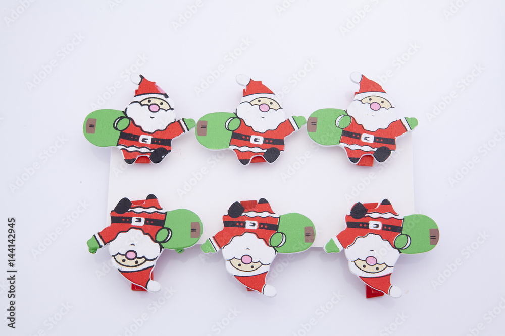 Decorative clothespins for christmas -santa claus